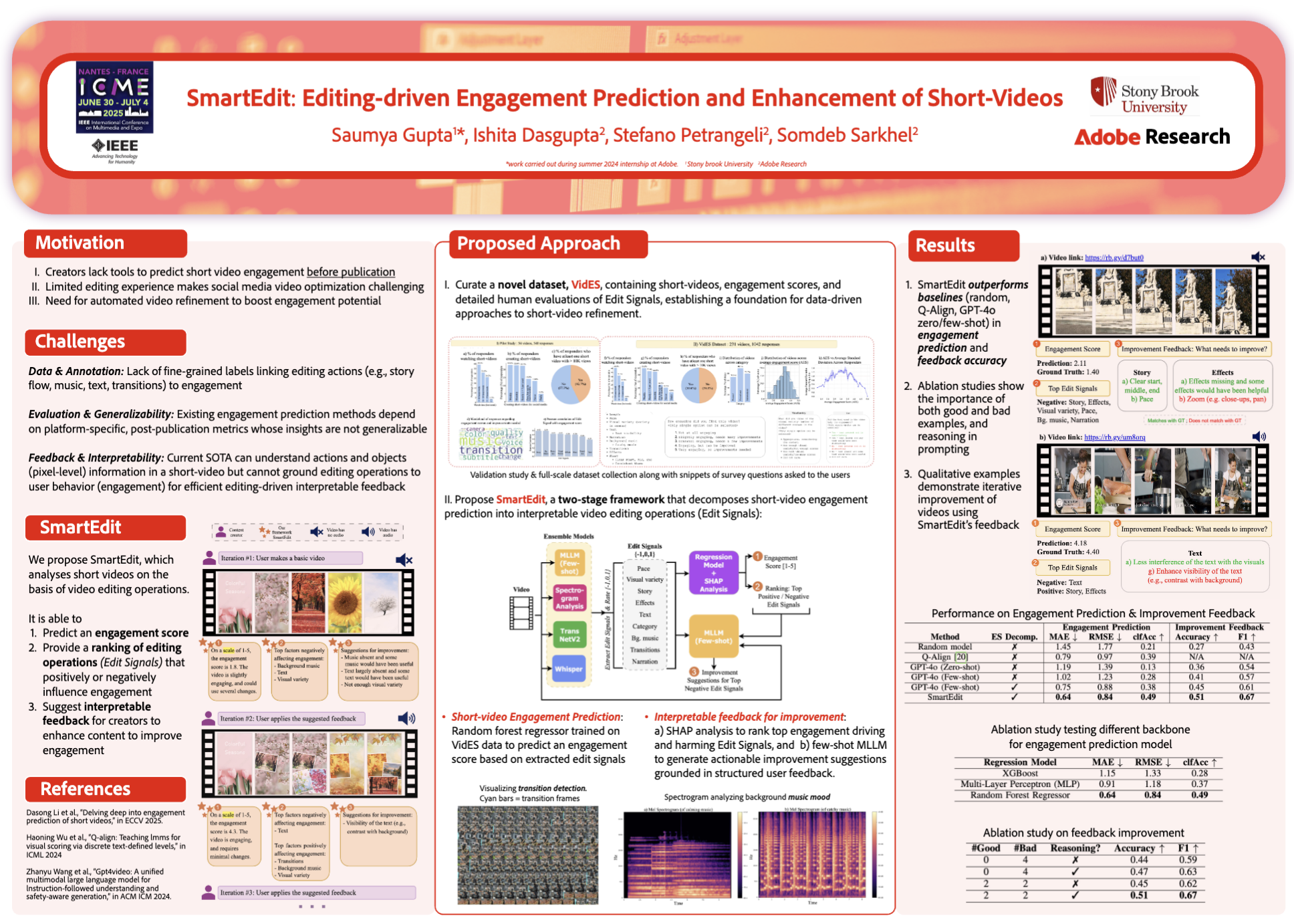SmartEdit: Editing-driven Engagement Prediction and Enhancement of Short-Videos